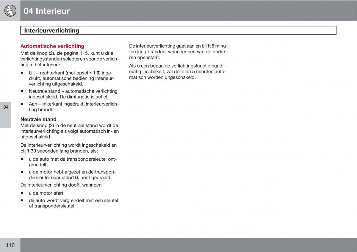 Volvo C30 handleiding / page 118