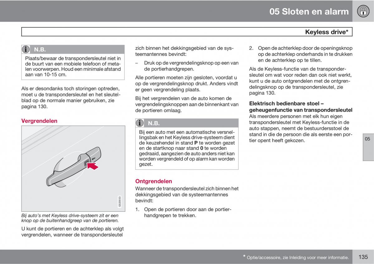 Volvo C30 handleiding / page 137