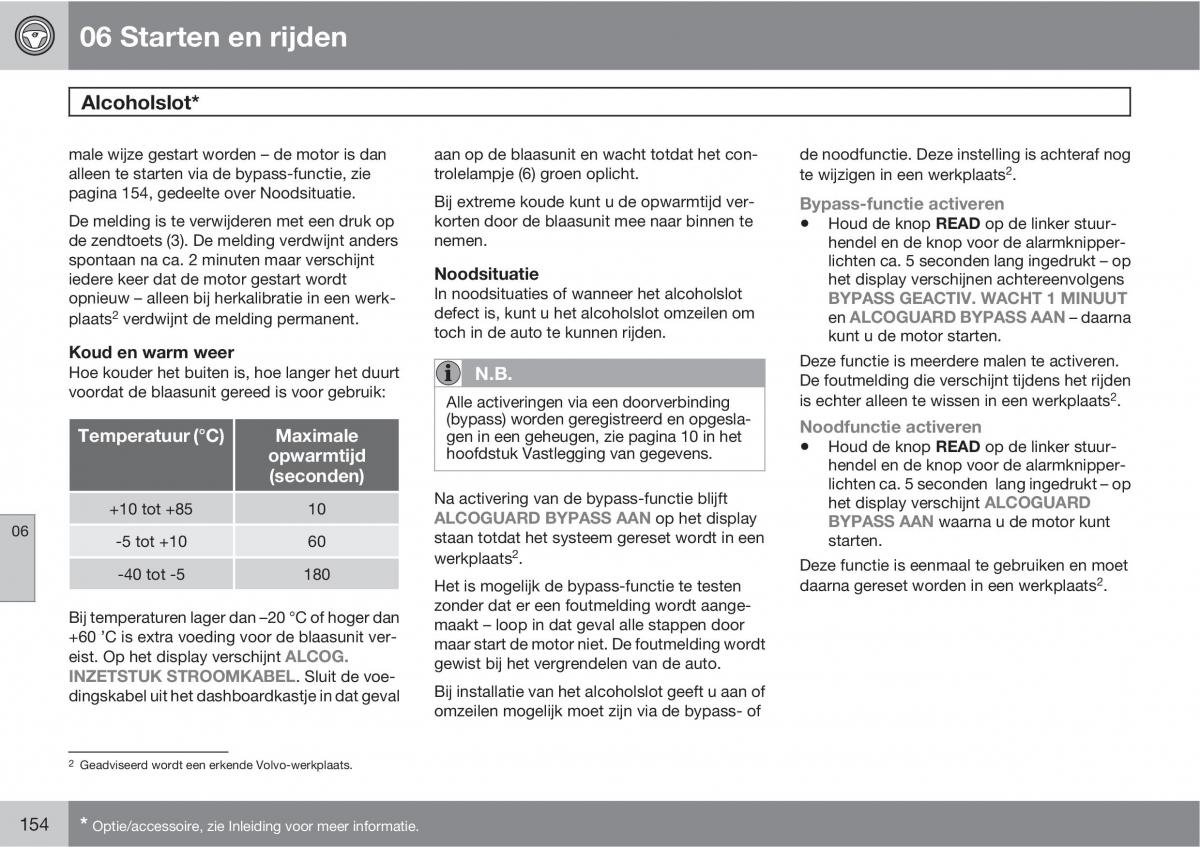 Volvo C30 handleiding / page 156