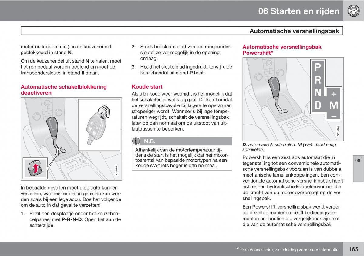 Volvo C30 handleiding / page 167