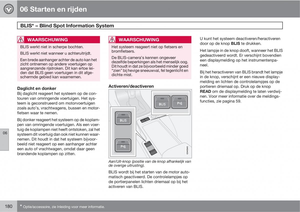 Volvo C30 handleiding / page 182