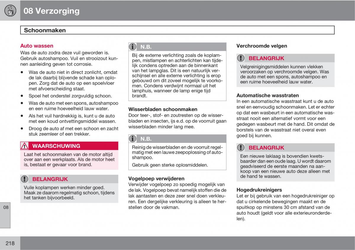 Volvo C30 handleiding / page 220