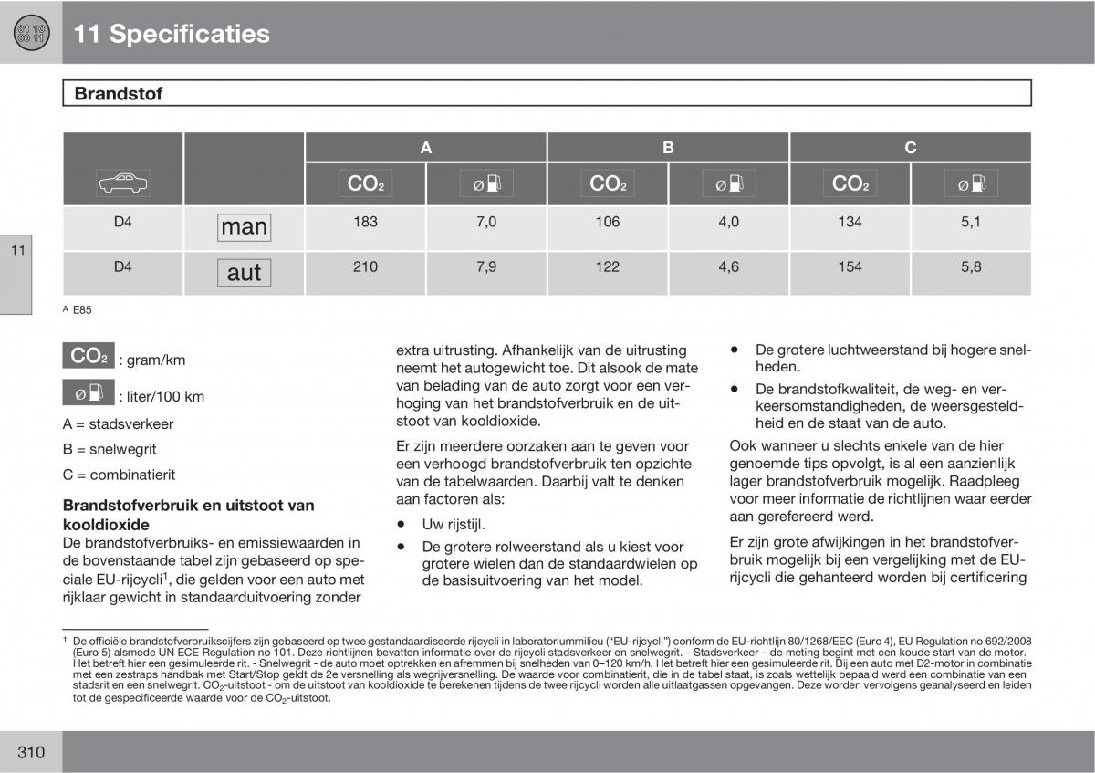 Volvo C30 handleiding / page 312