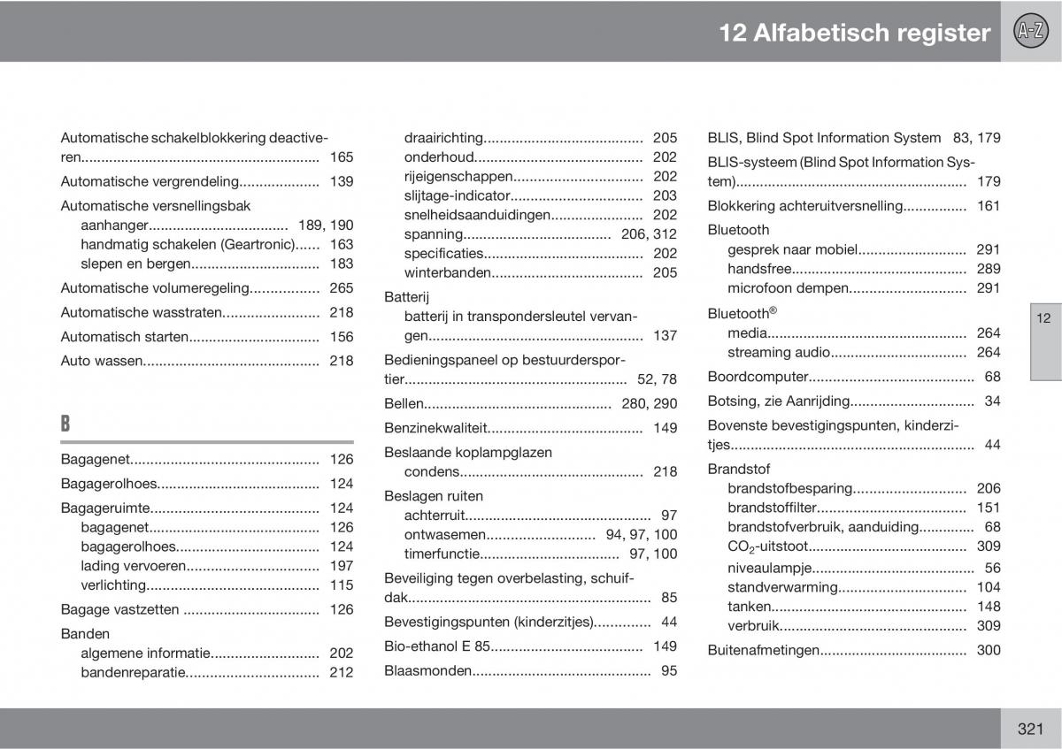 Volvo C30 handleiding / page 323