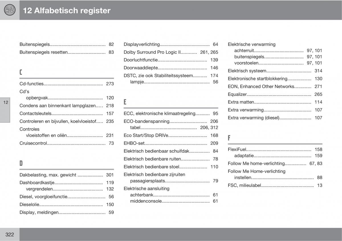 Volvo C30 handleiding / page 324