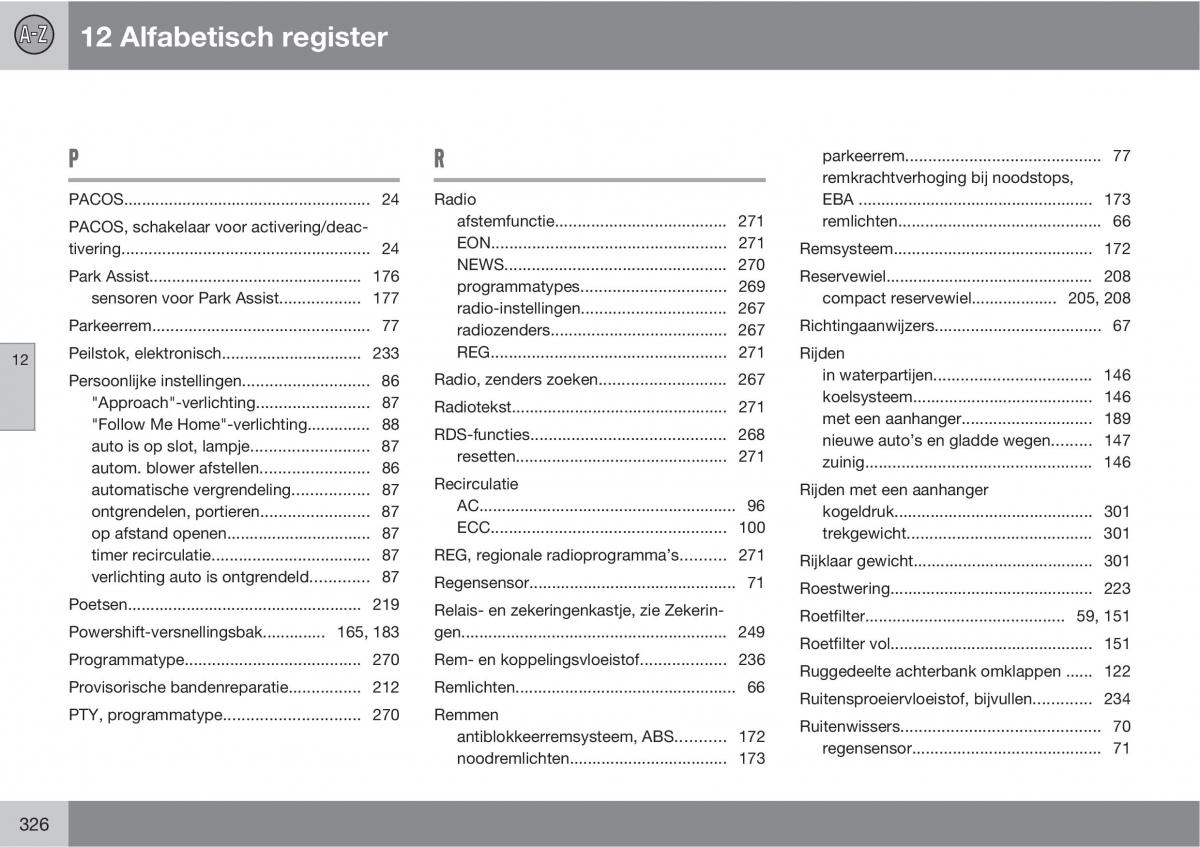 Volvo C30 handleiding / page 328