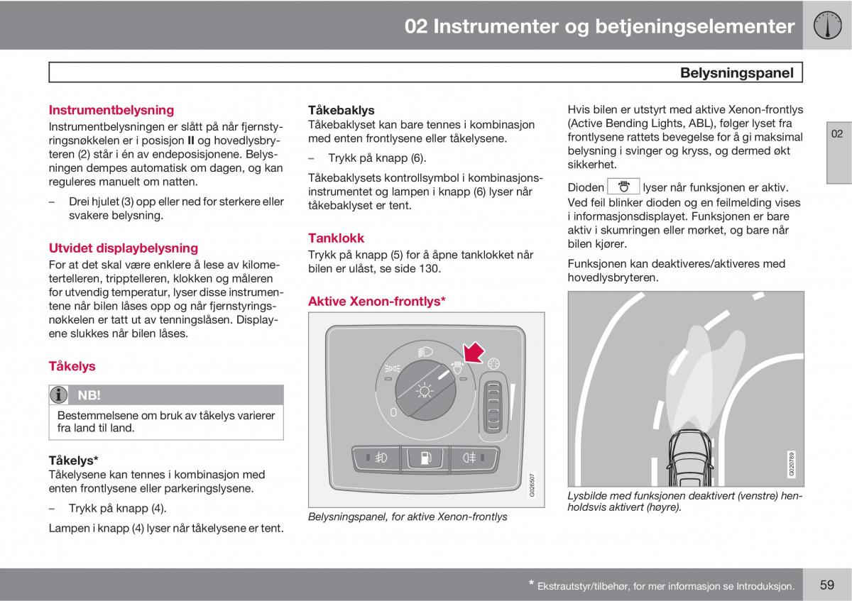 Volvo C30 bruksanvisningen / page 61