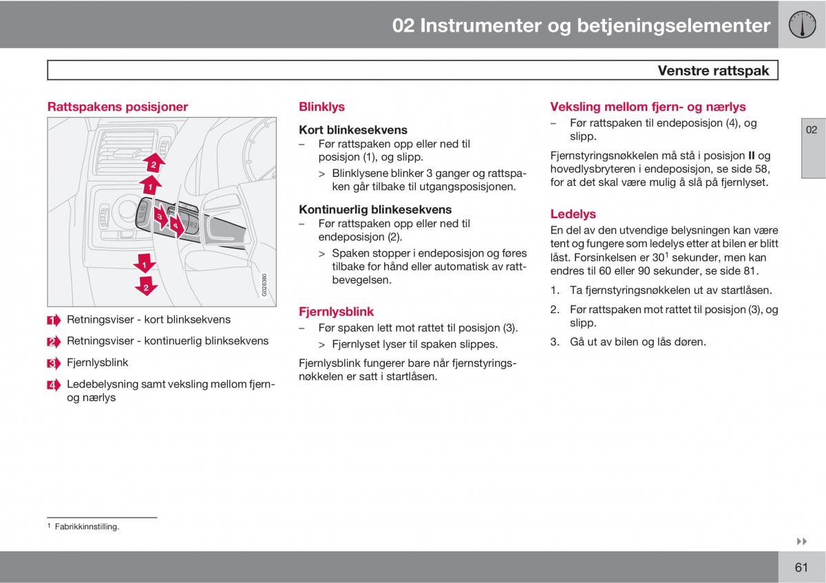 Volvo C30 bruksanvisningen / page 63