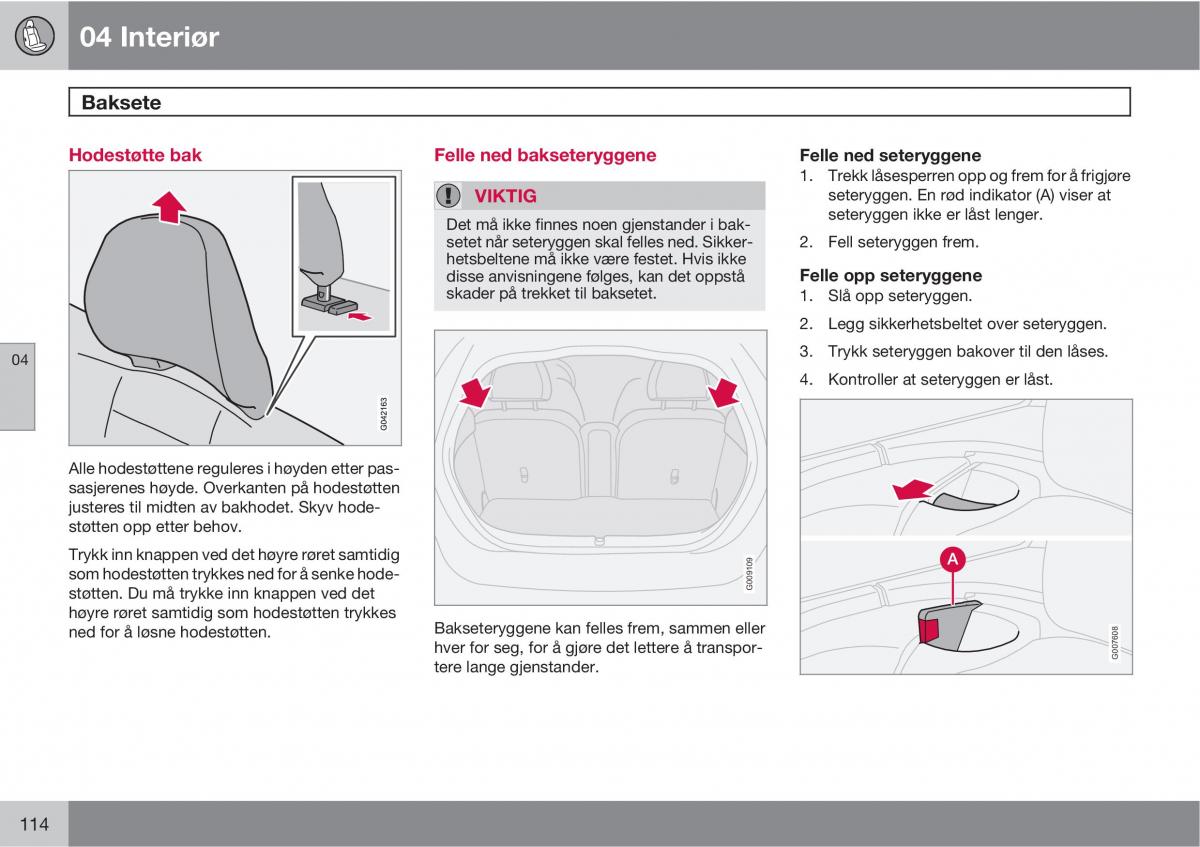 Volvo C30 bruksanvisningen / page 116