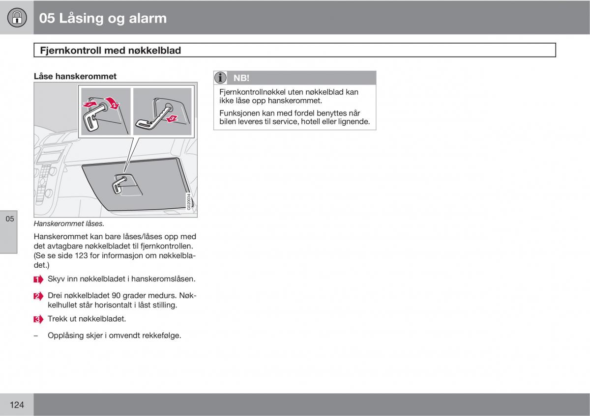 Volvo C30 bruksanvisningen / page 126