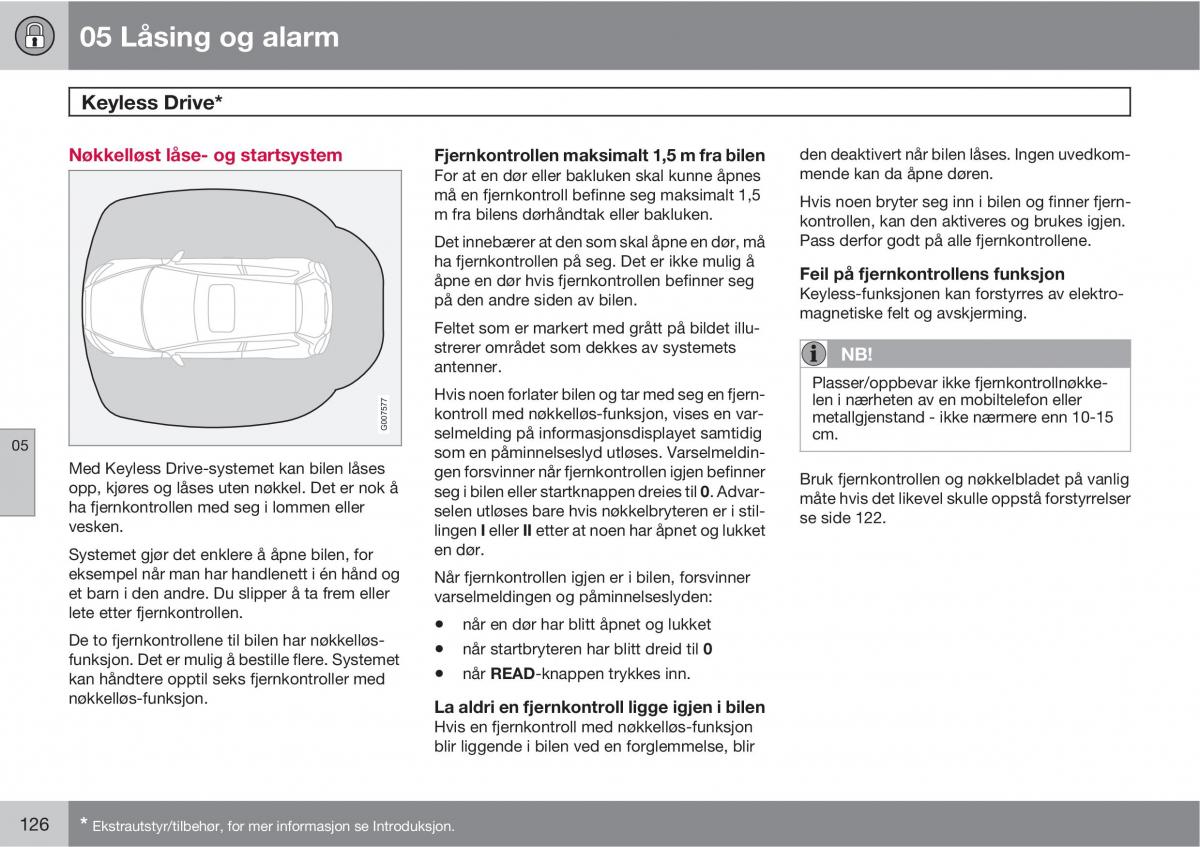 Volvo C30 bruksanvisningen / page 128