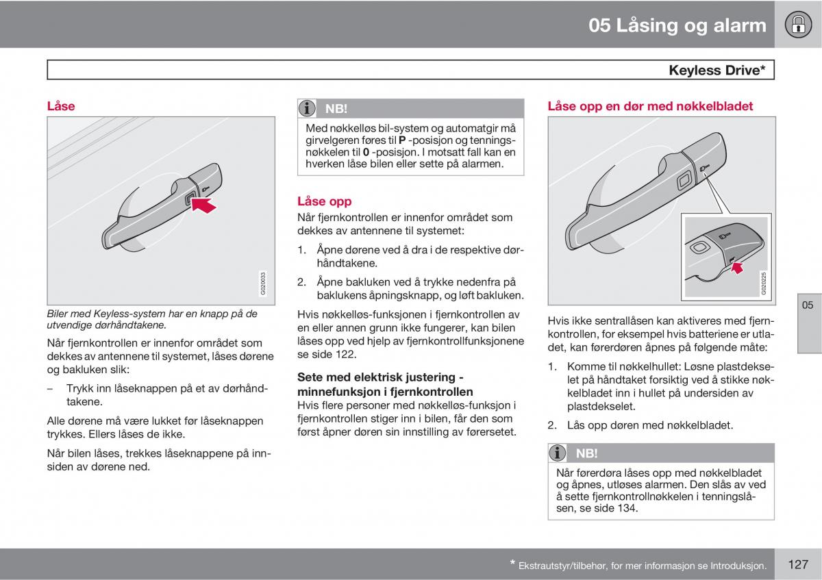 Volvo C30 bruksanvisningen / page 129