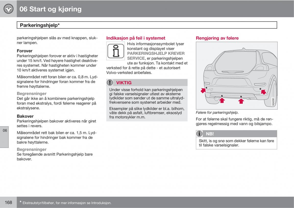 Volvo C30 bruksanvisningen / page 170