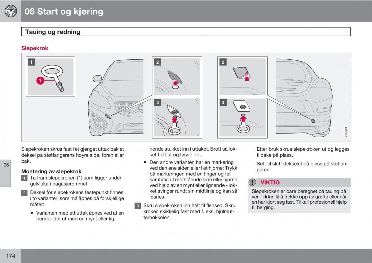 Volvo C30 bruksanvisningen / page 176