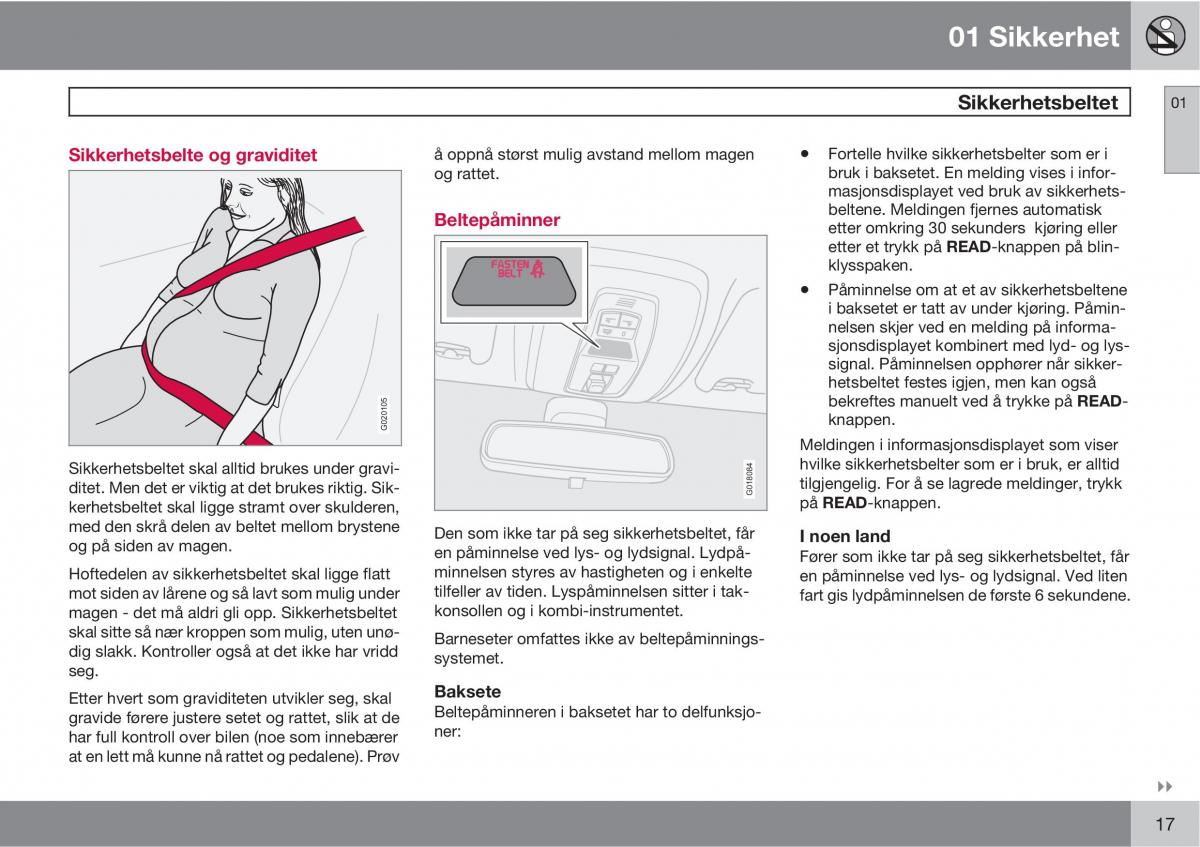 Volvo C30 bruksanvisningen / page 19