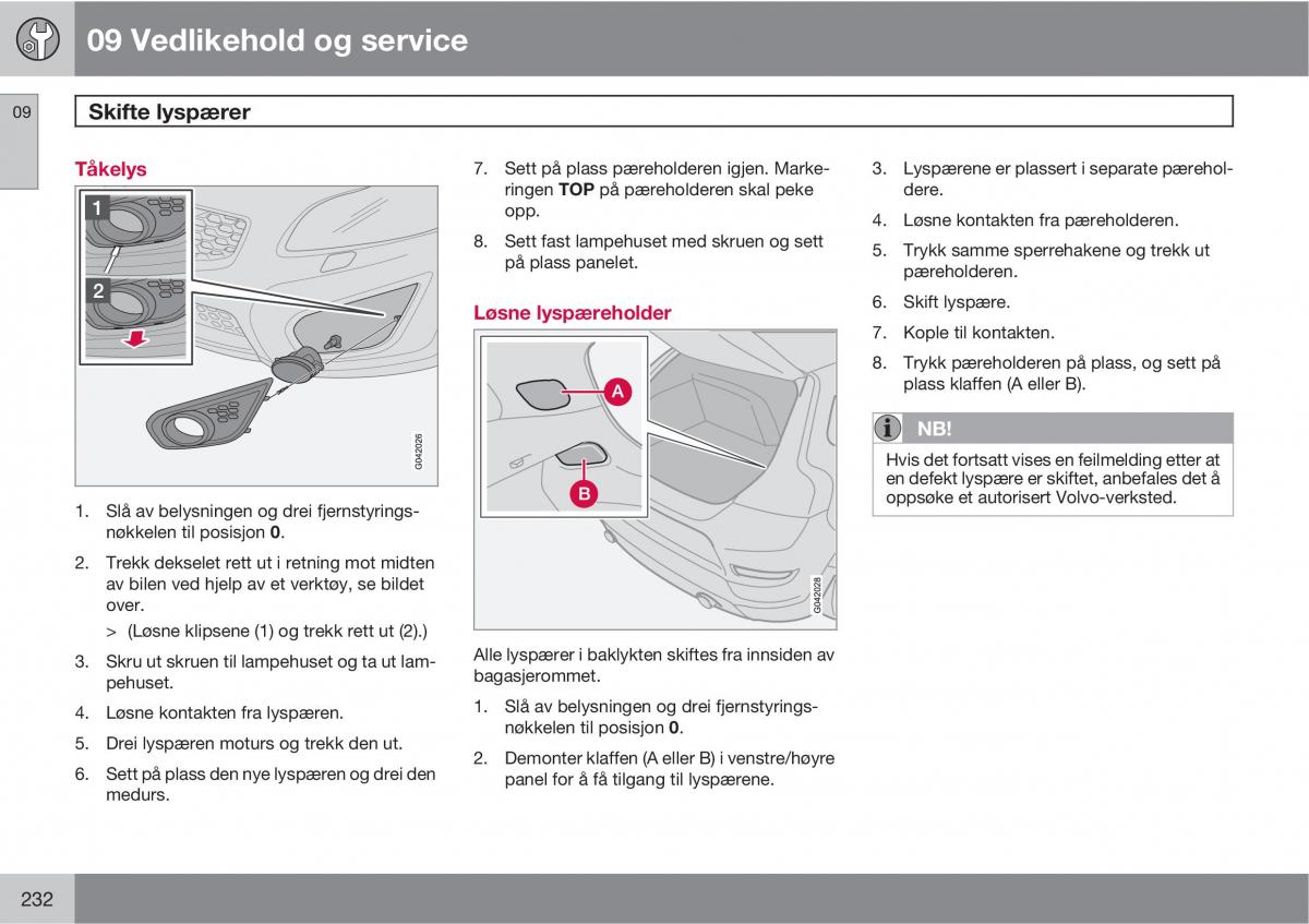 Volvo C30 bruksanvisningen / page 234