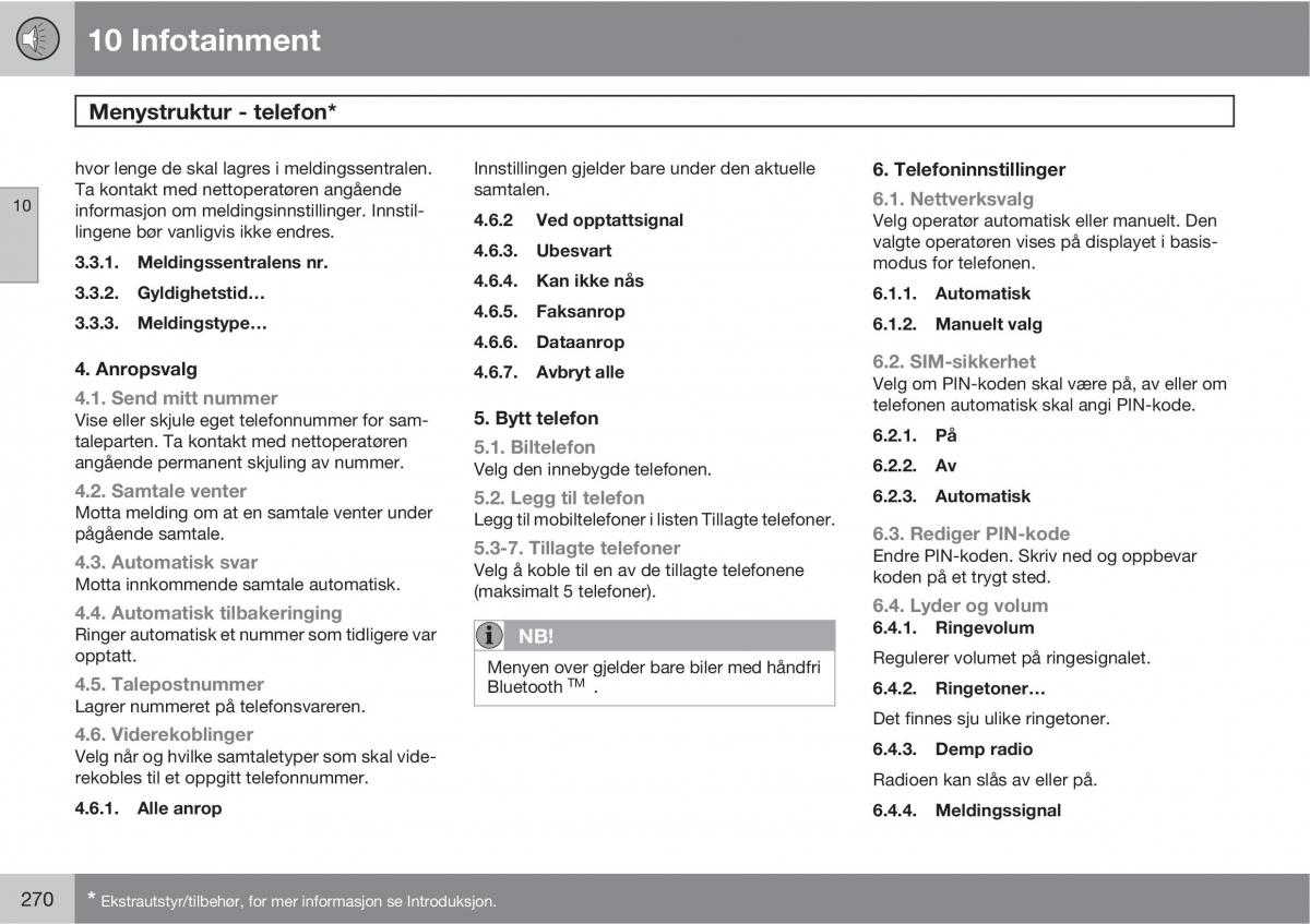 Volvo C30 bruksanvisningen / page 272