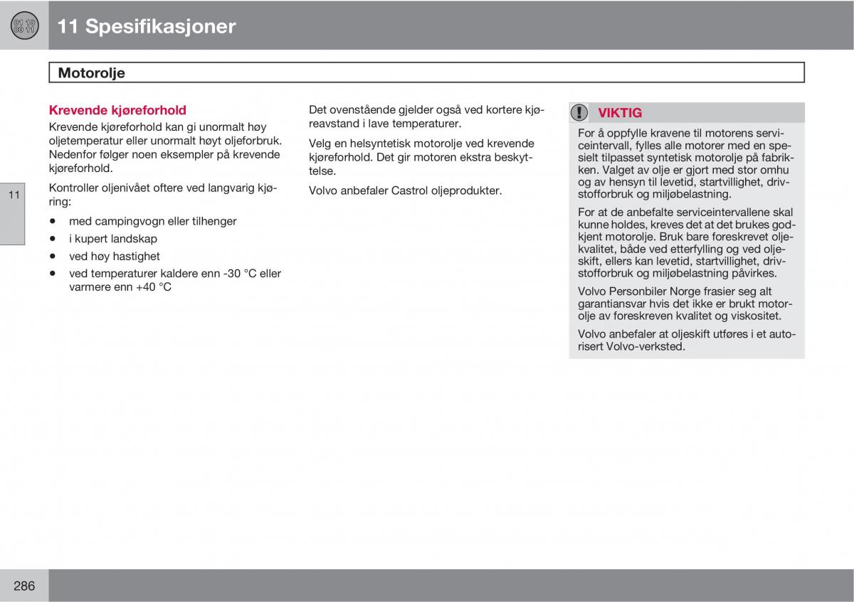 Volvo C30 bruksanvisningen / page 288