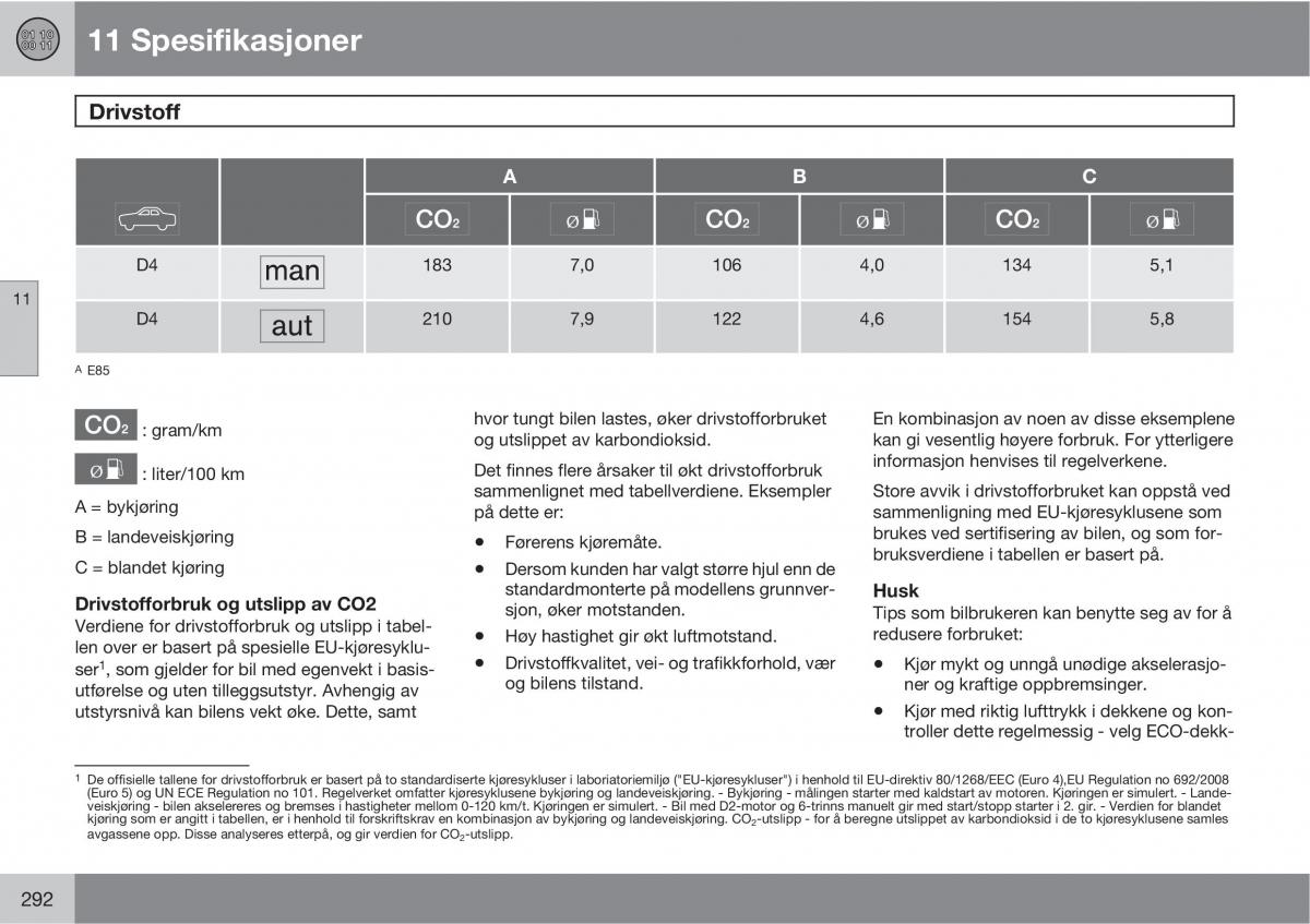 Volvo C30 bruksanvisningen / page 294