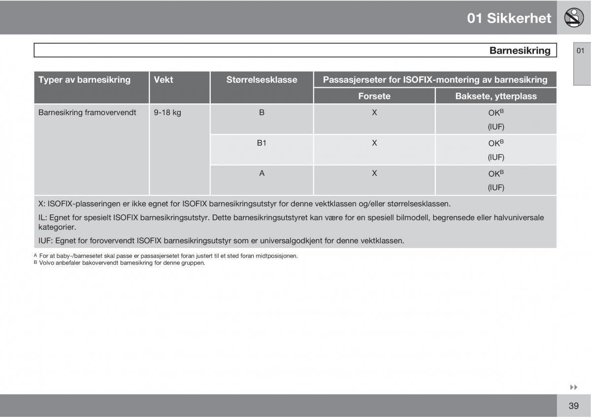 Volvo C30 bruksanvisningen / page 41