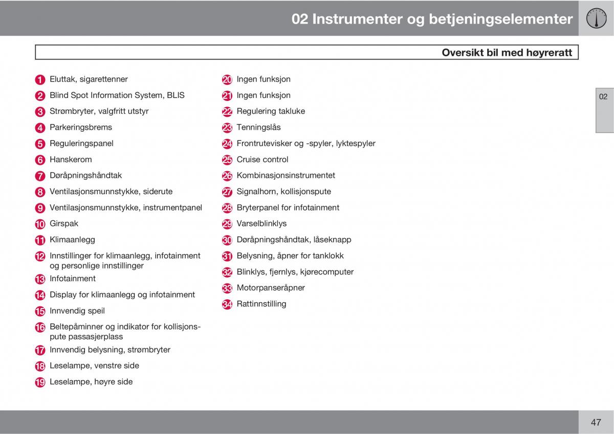 Volvo C30 bruksanvisningen / page 49