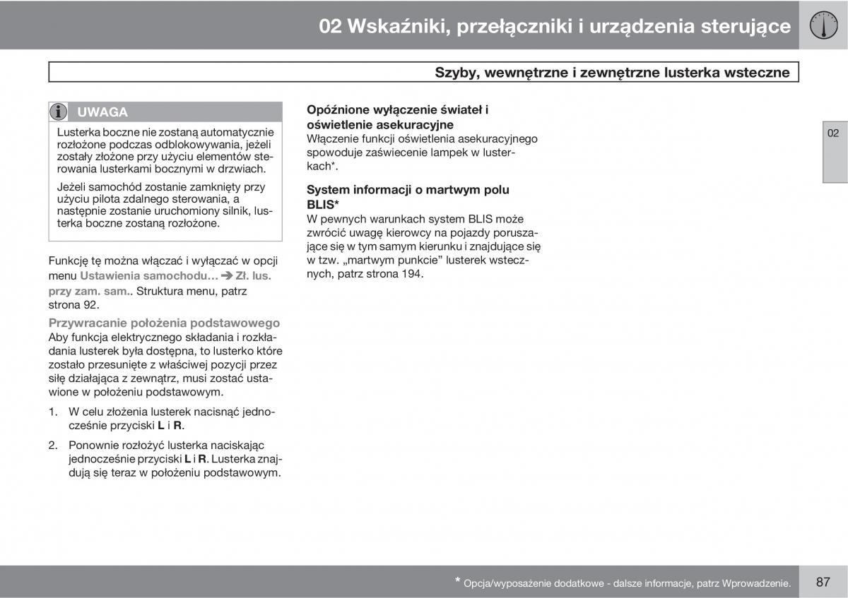 Volvo C30 instrukcja obslugi / page 89