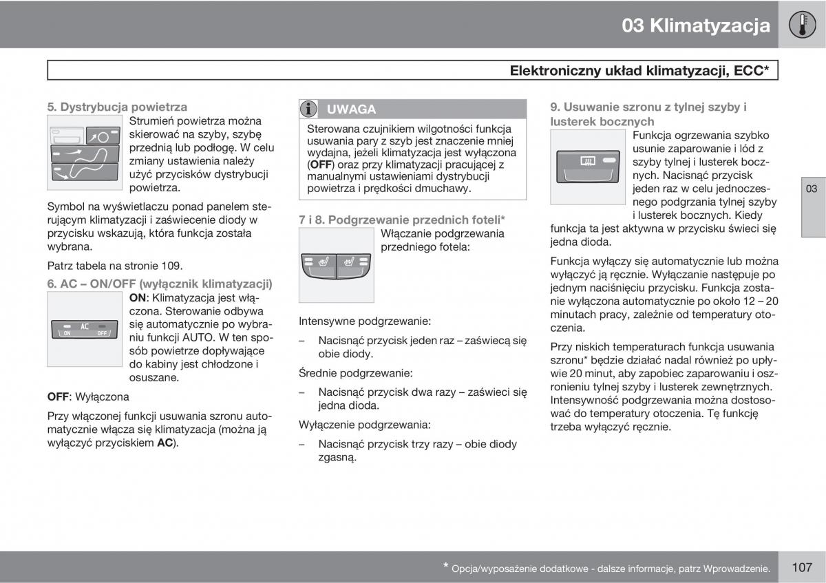 Volvo C30 instrukcja obslugi / page 109