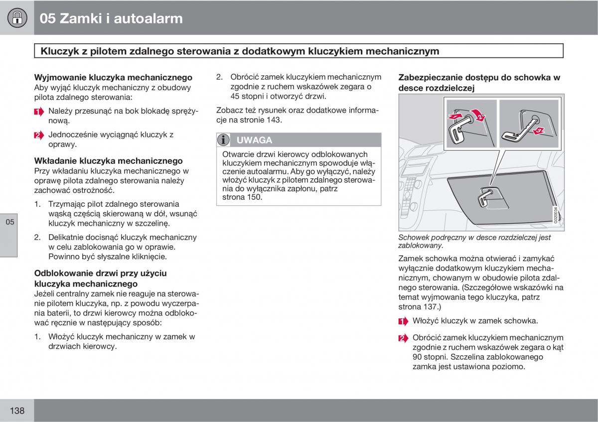 Volvo C30 instrukcja obslugi / page 140