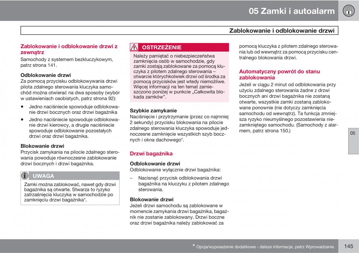 Volvo C30 instrukcja obslugi / page 147