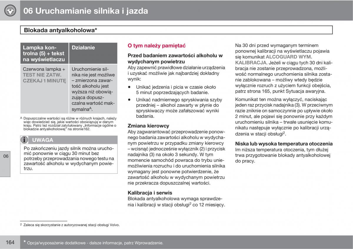 Volvo C30 instrukcja obslugi / page 166