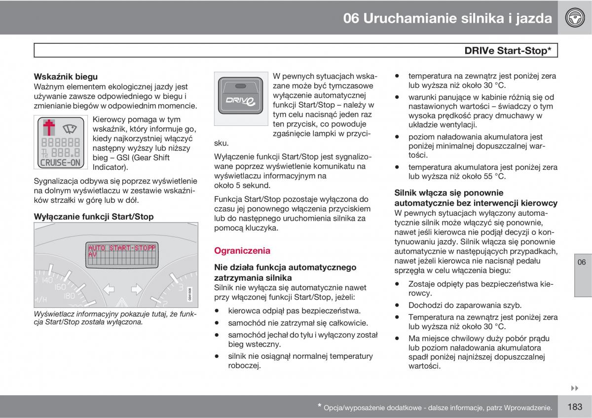 Volvo C30 instrukcja obslugi / page 185