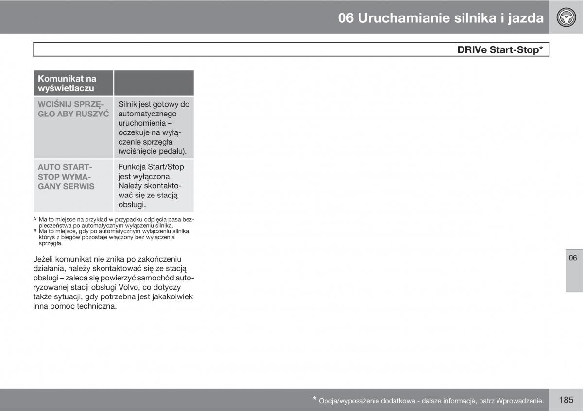 Volvo C30 instrukcja obslugi / page 187