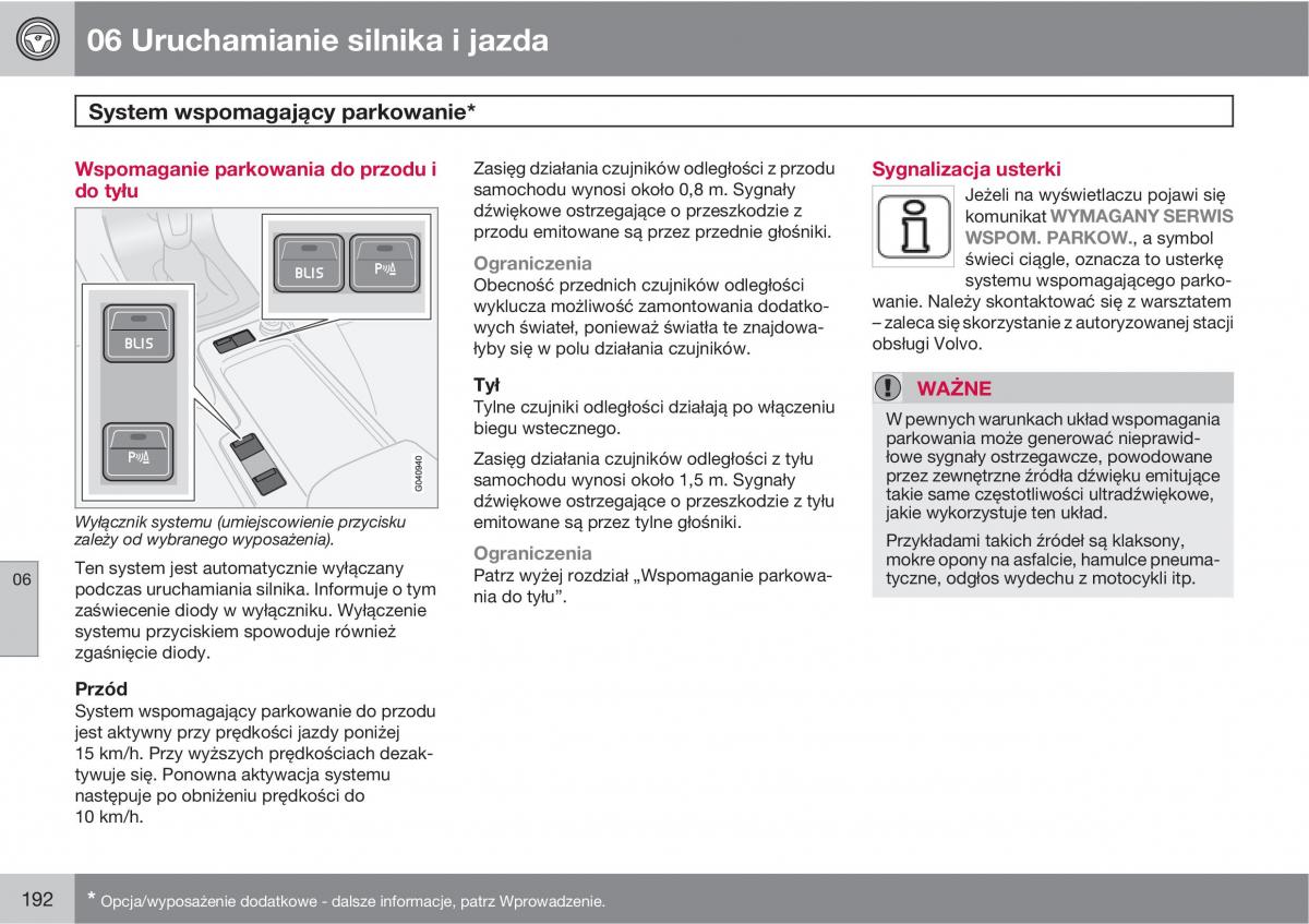 Volvo C30 instrukcja obslugi / page 194