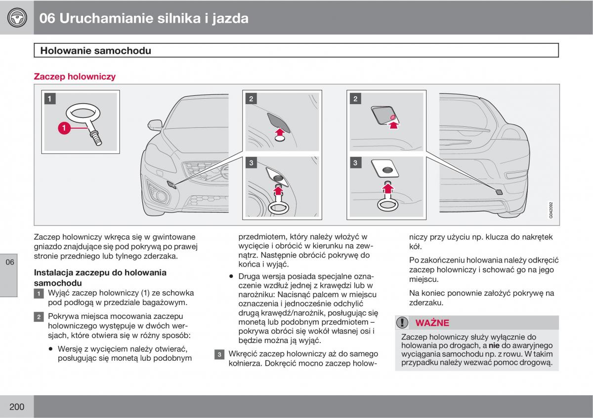 Volvo C30 instrukcja obslugi / page 202