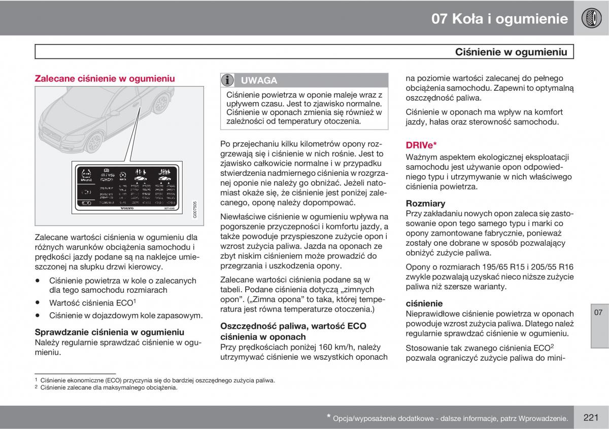 Volvo C30 instrukcja obslugi / page 223