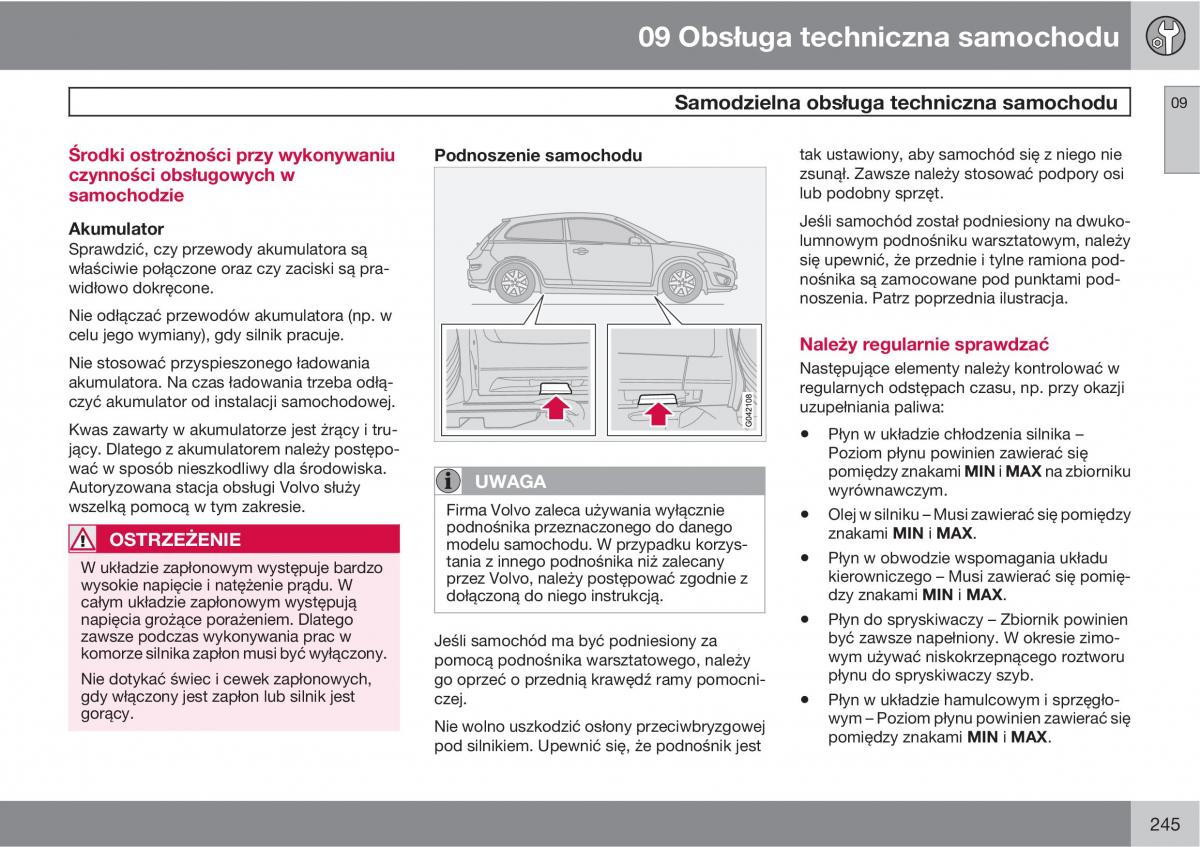 Volvo C30 instrukcja obslugi / page 247