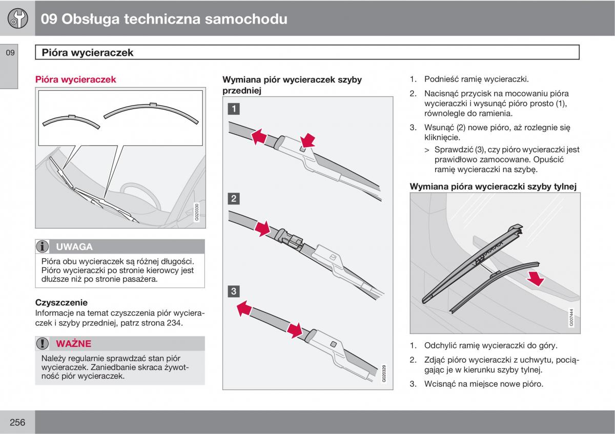 Volvo C30 instrukcja obslugi / page 258