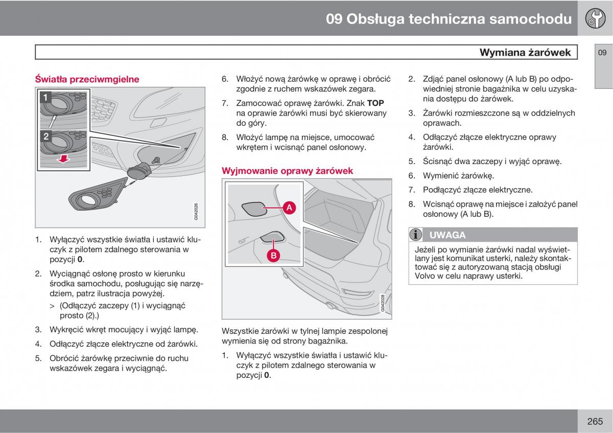 Volvo C30 instrukcja obslugi / page 267