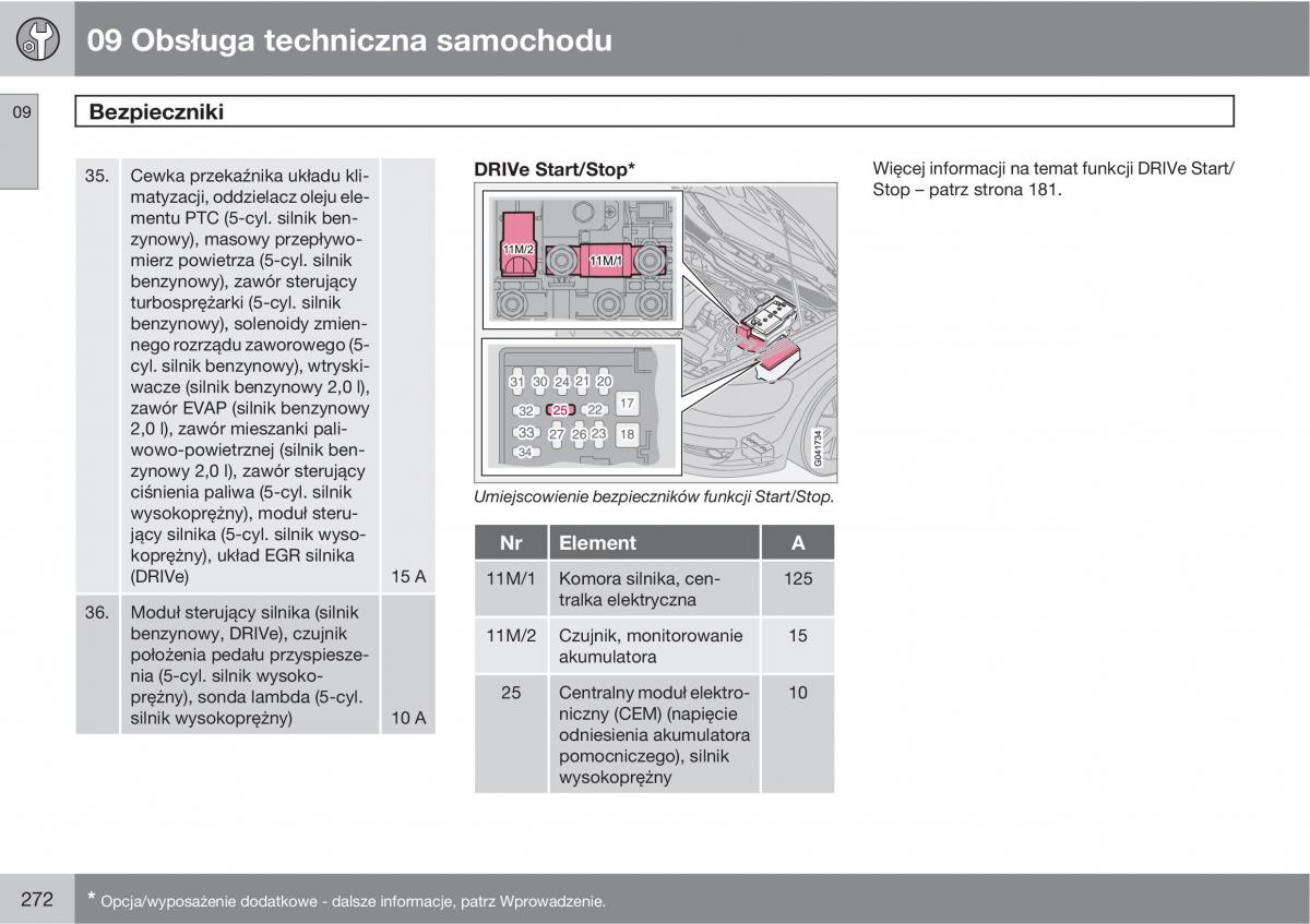 Volvo C30 instrukcja obslugi / page 274