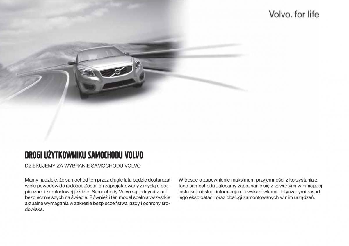 Volvo C30 instrukcja obslugi / page 3