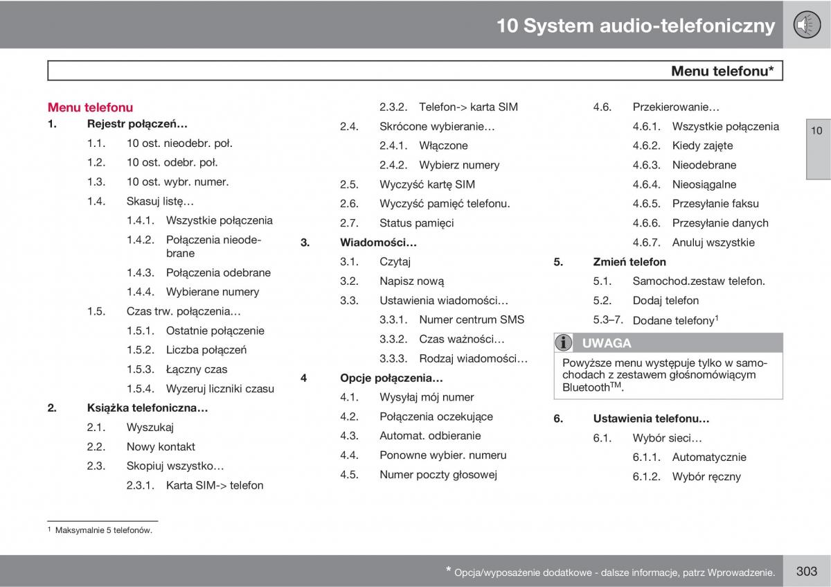 Volvo C30 instrukcja obslugi / page 305