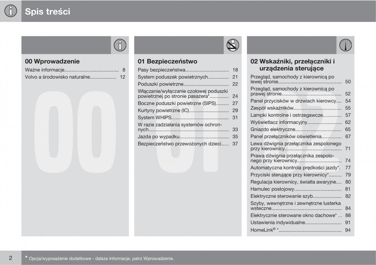 Volvo C30 instrukcja obslugi / page 4