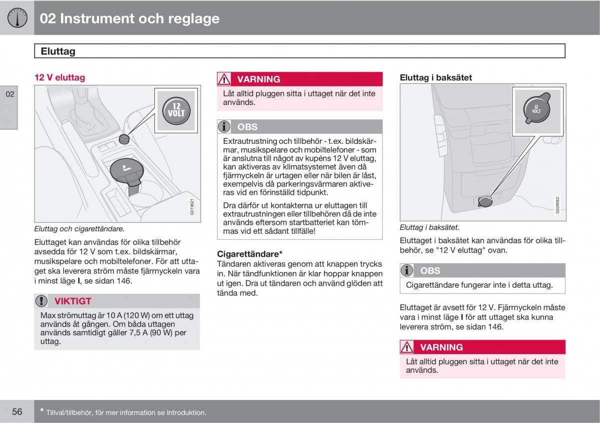 Volvo C30 instruktionsbok / page 58