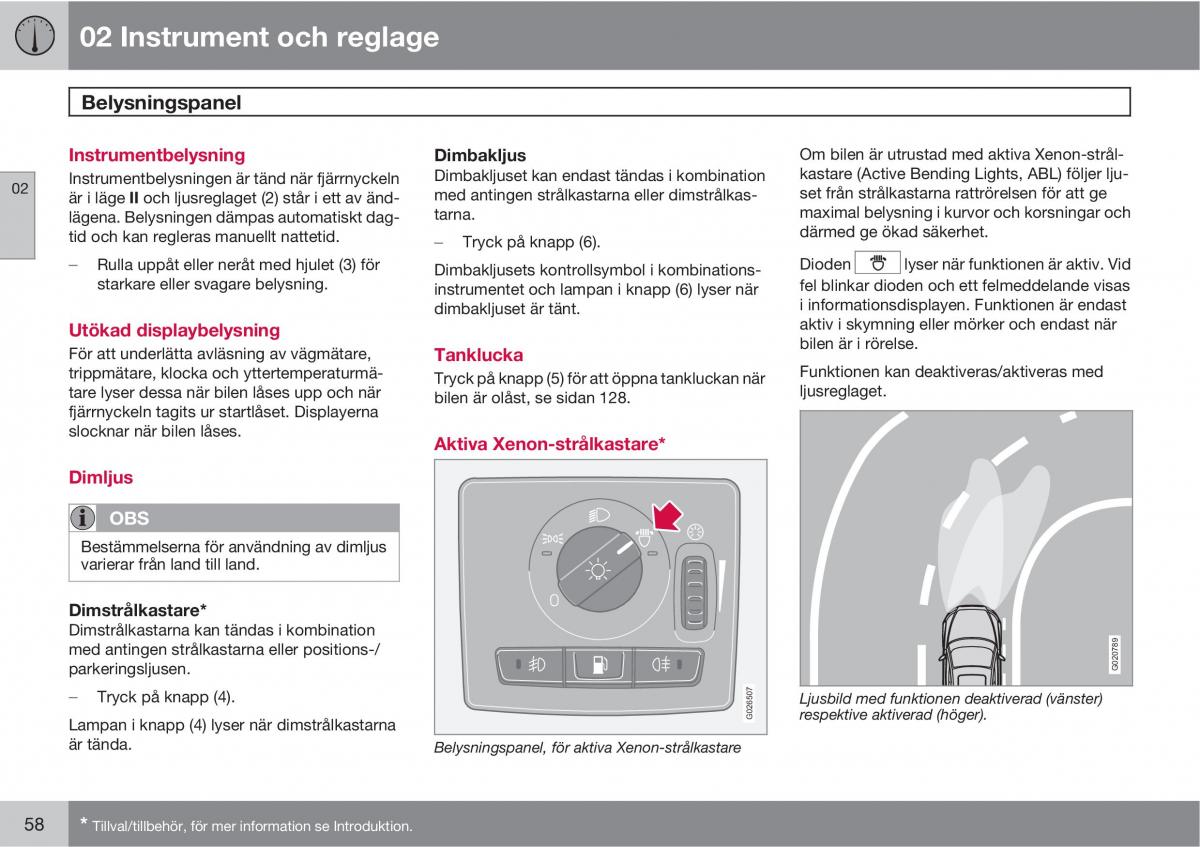 Volvo C30 instruktionsbok / page 60