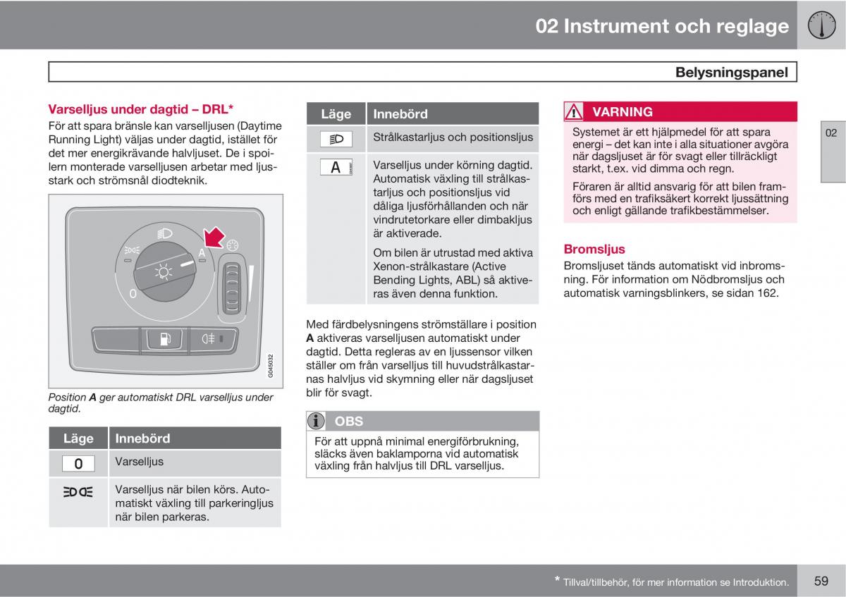 Volvo C30 instruktionsbok / page 61