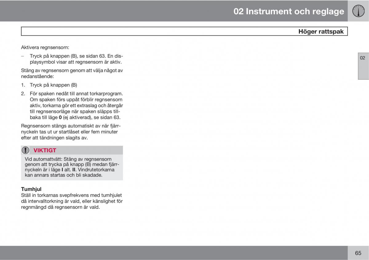 Volvo C30 instruktionsbok / page 67