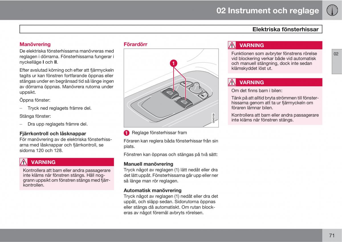 Volvo C30 instruktionsbok / page 73