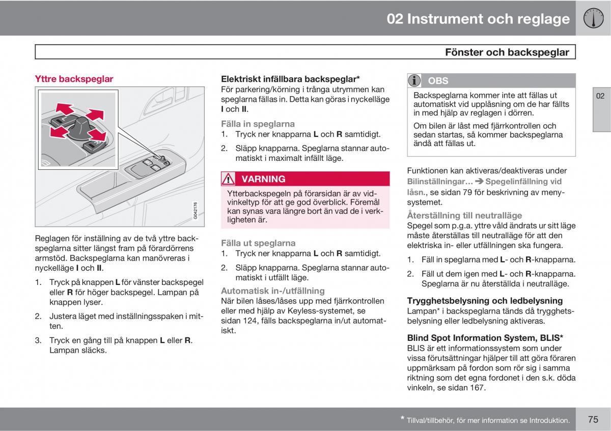 Volvo C30 instruktionsbok / page 77