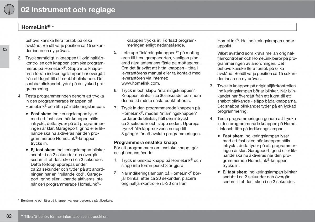 Volvo C30 instruktionsbok / page 84