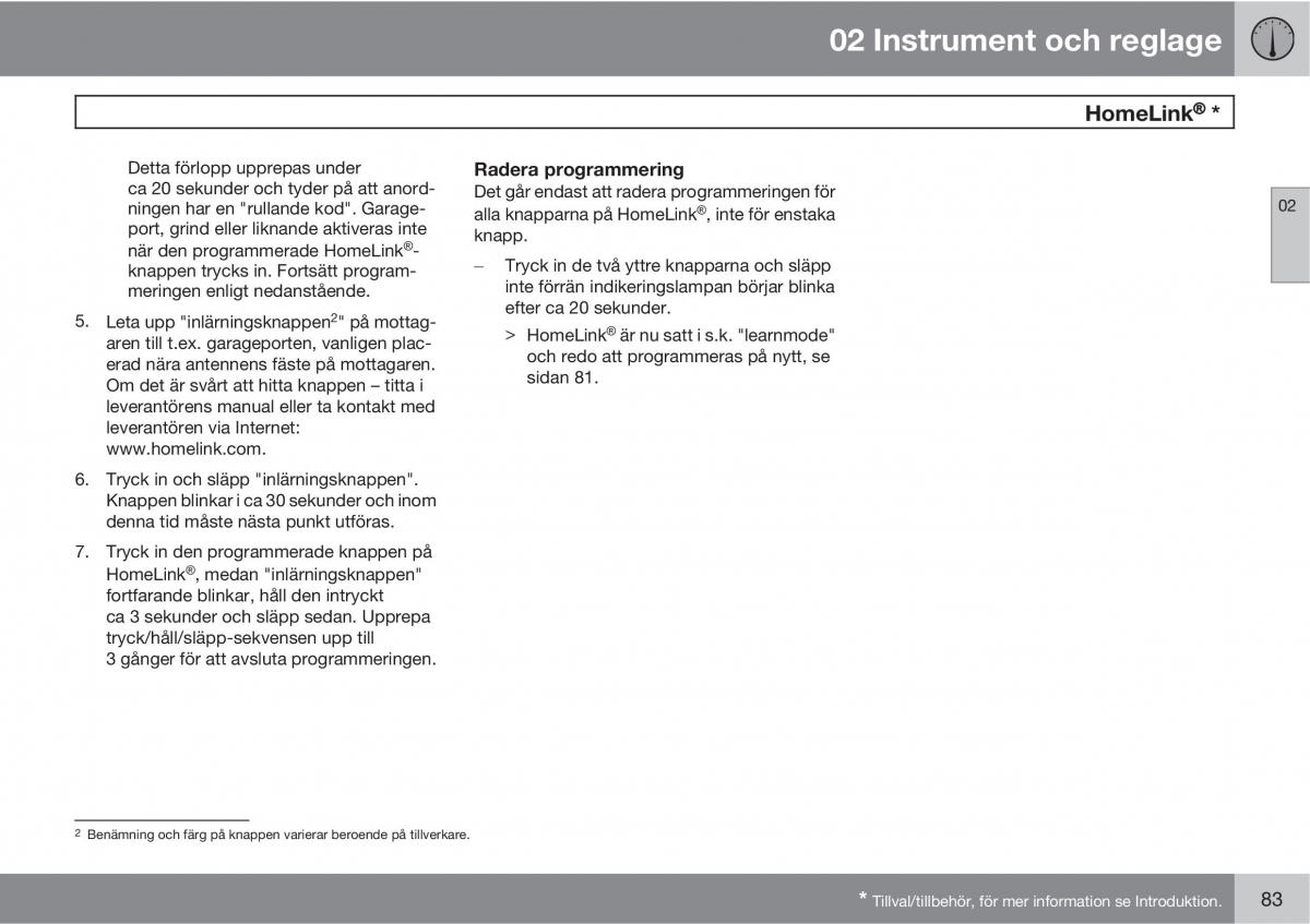 Volvo C30 instruktionsbok / page 85